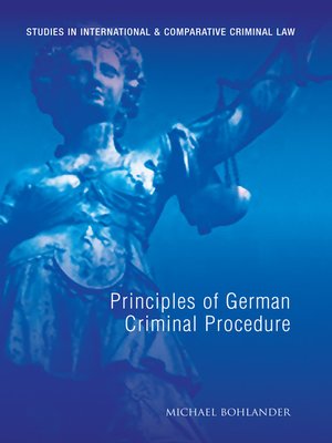 cover image of Principles of German Criminal Procedure